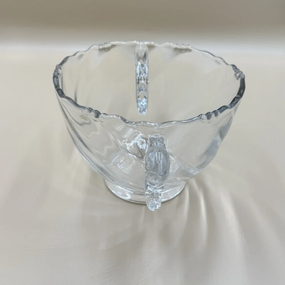 Heisey Waverly Pattern Ice Bucket Clear Vintage Crystal 1950s Elegant Luxury